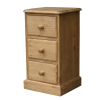 Cottage Pine 3 Drawer Small Bedside Cabinet